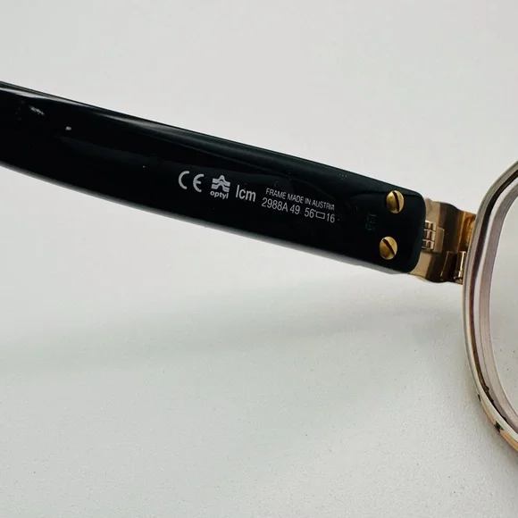 Christian Dior Gold and Black Glasses